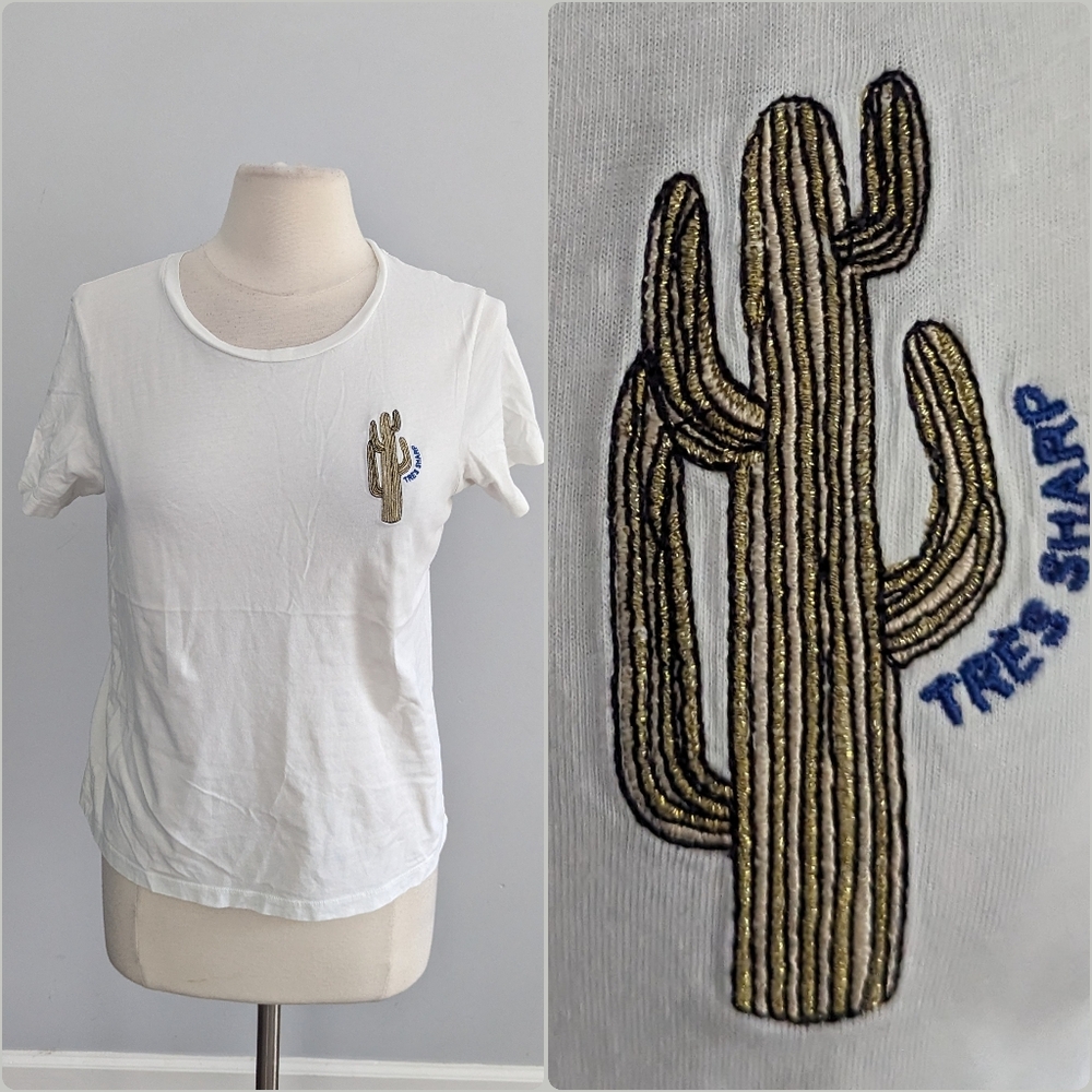 Women's Sissy-Boy Tres Sharp Cactus Tshirt Blouse Medium